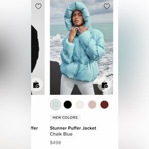 NWOT alo Stunner PufferJacket. Blue